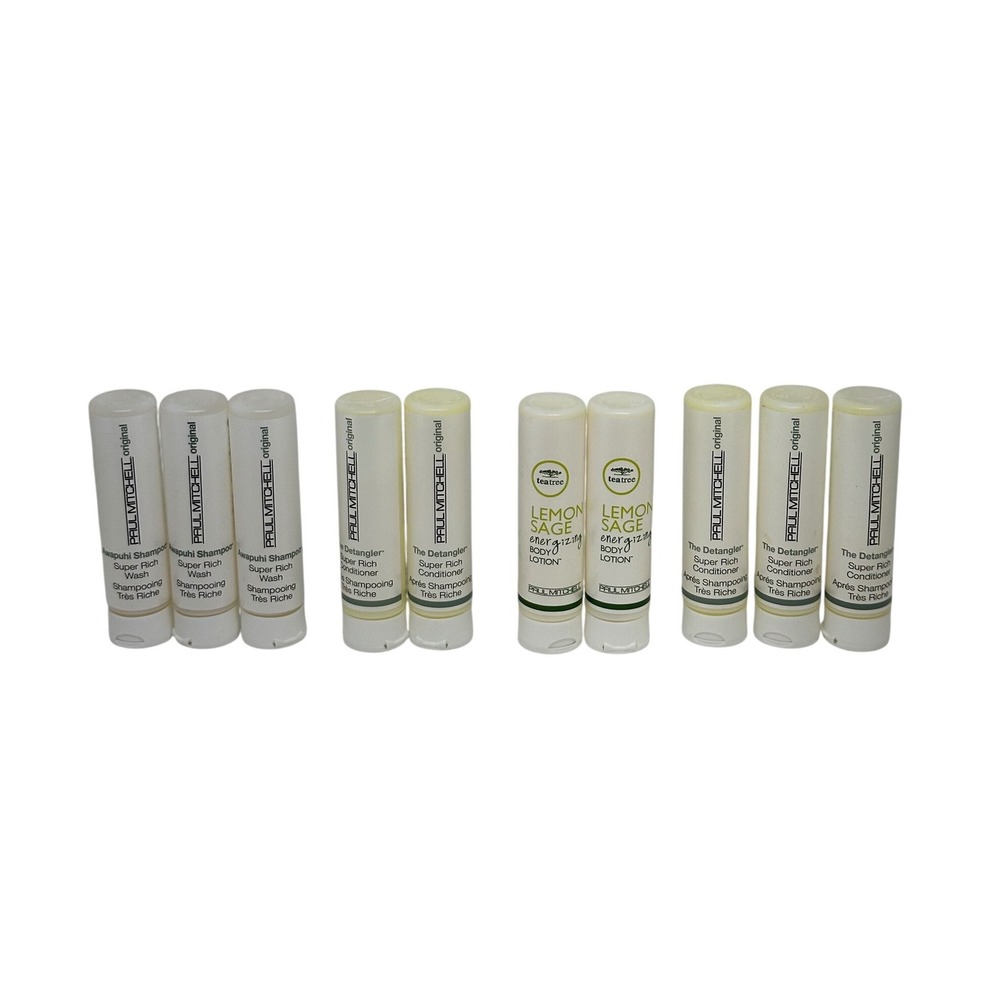 VTG Paul Mitchell Hair Care‎ Body Lotion Travel Size Set Awapuhi Detangler Lemon